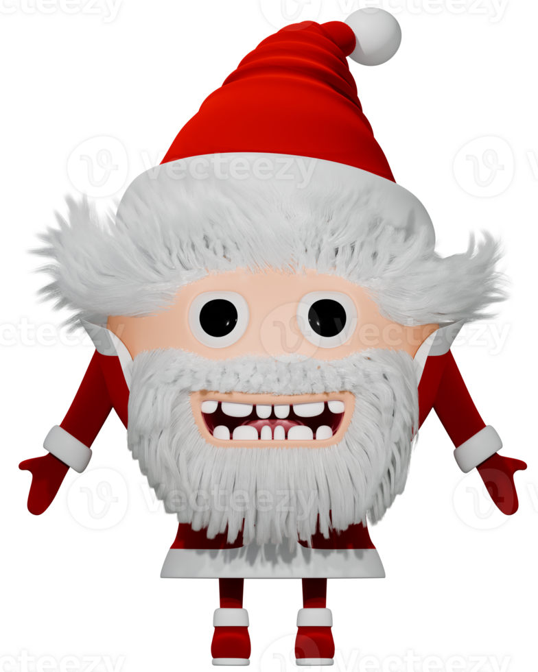 3D Santa Claus personage png
