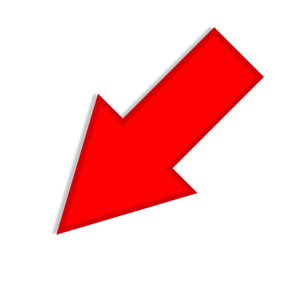 down left arrow icon png