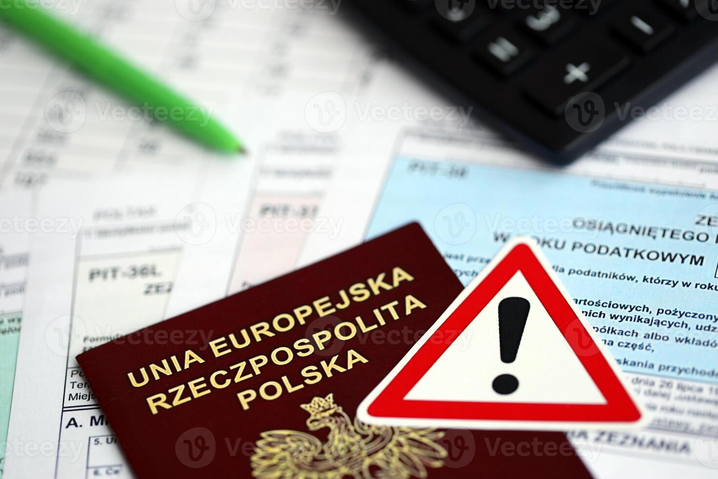 Concept of problems and troubles during tax reporting and taxpaying in poland photo
