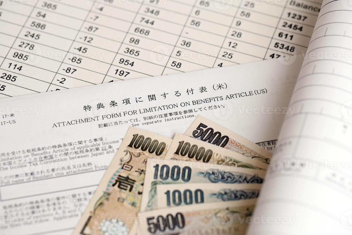 Japanese tax form 17 US - Attachment form for limitation on benefits article for United States photo