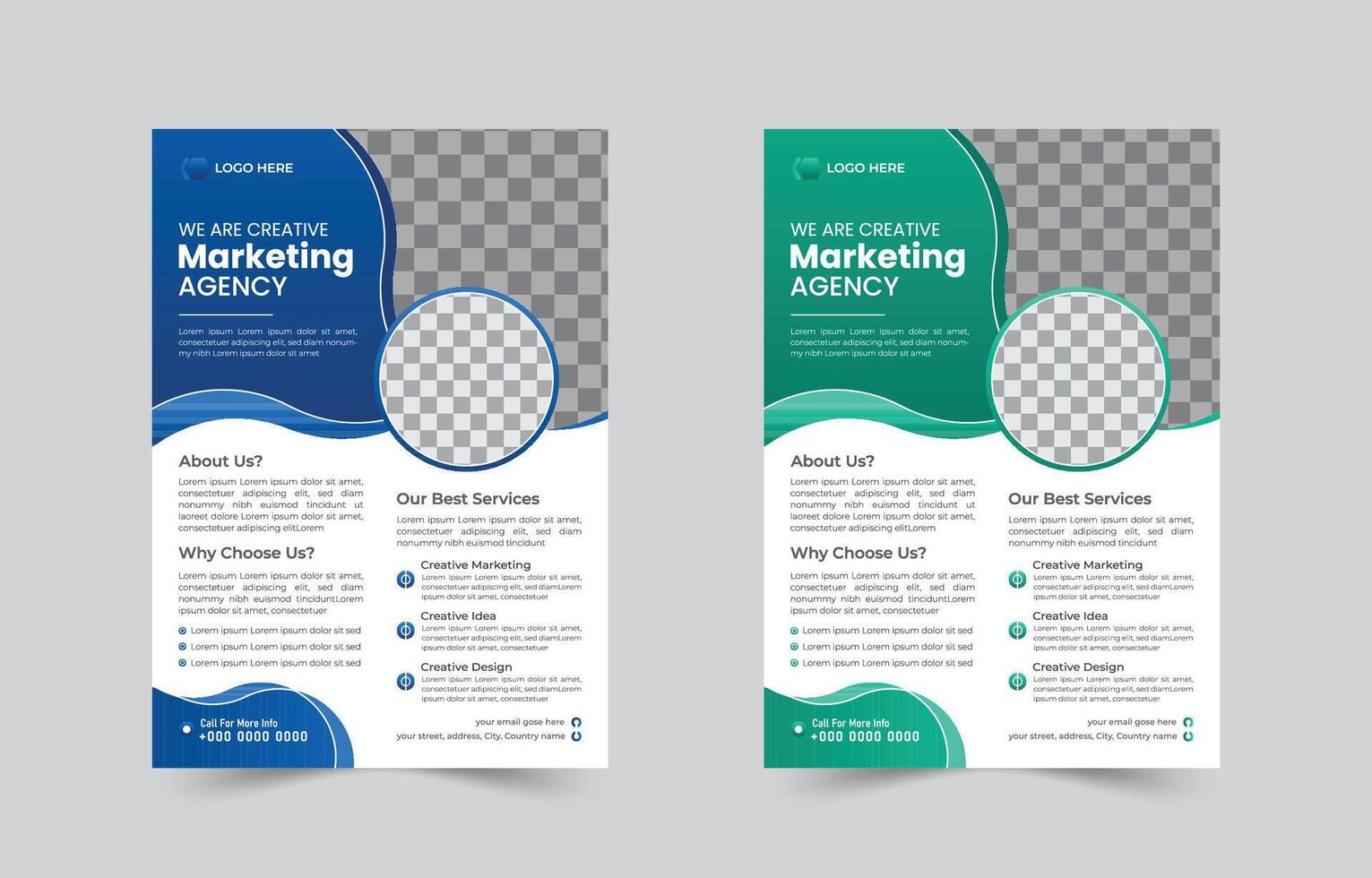 Business flyer template design, grow your business marketing new flyer vector