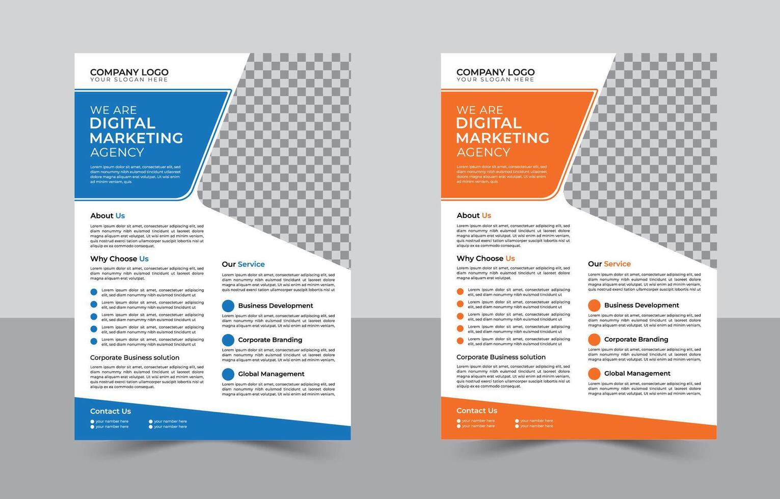 Professional marketing flyer template design, grow your business marketing new flyer vector