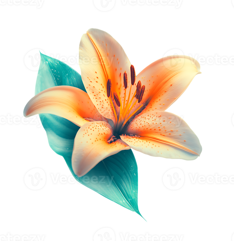 Elegant Pink Lily with transparent background png