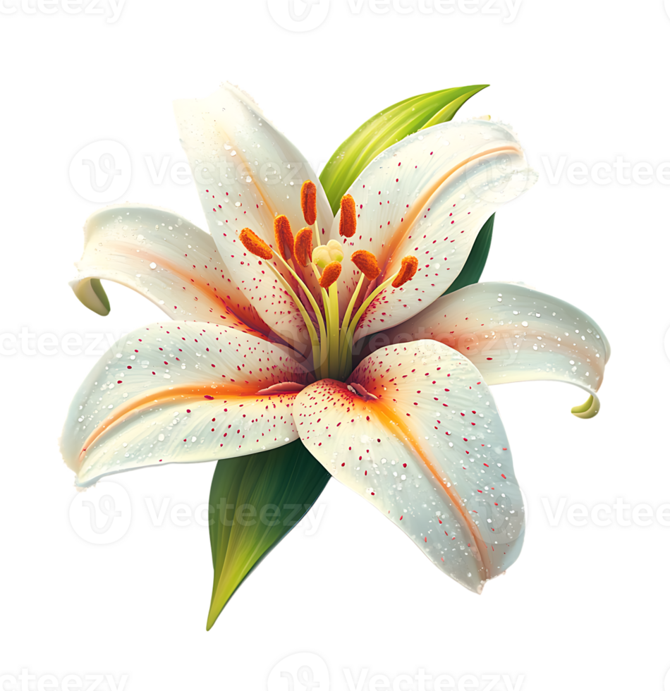 Elegant Pink Lily with transparent background png