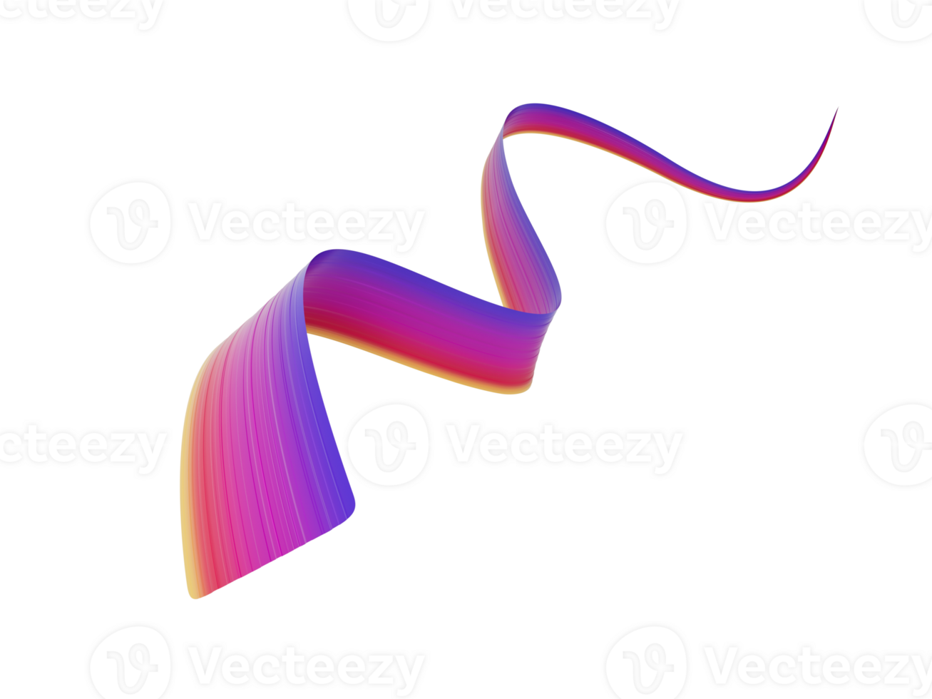 3d Shiny Ribbon Waving colorful Ribbon 3d Illustration png