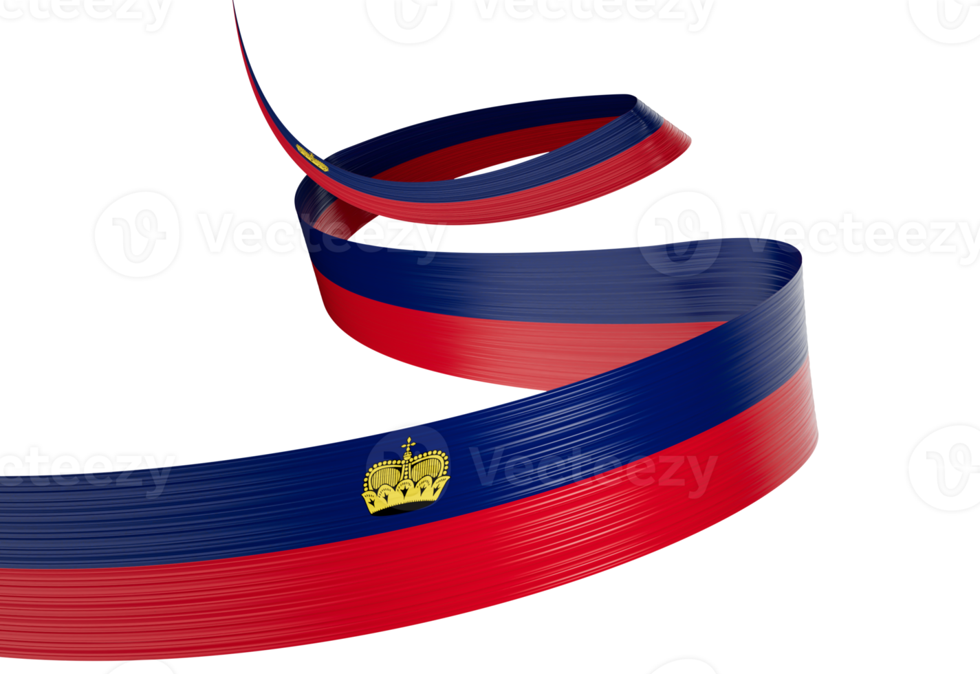 3d Flag Of Liechtenstein 3d Shiny Waving Liechtenstein Ribbon Flag 3d Illustration png