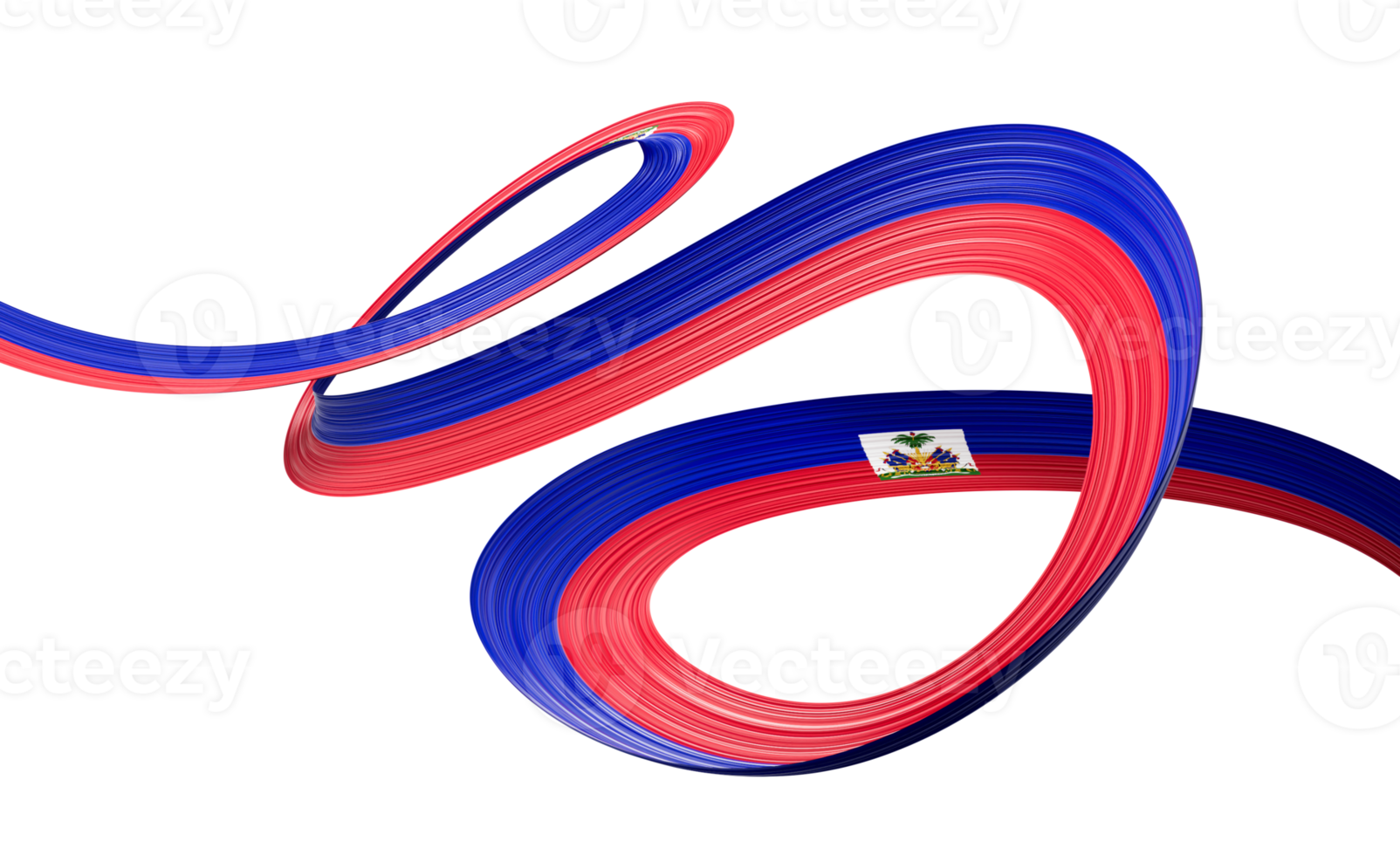 3d Flag Of Haiti 3d Shiny Waving Haiti Ribbon Flag 3d Illustration png