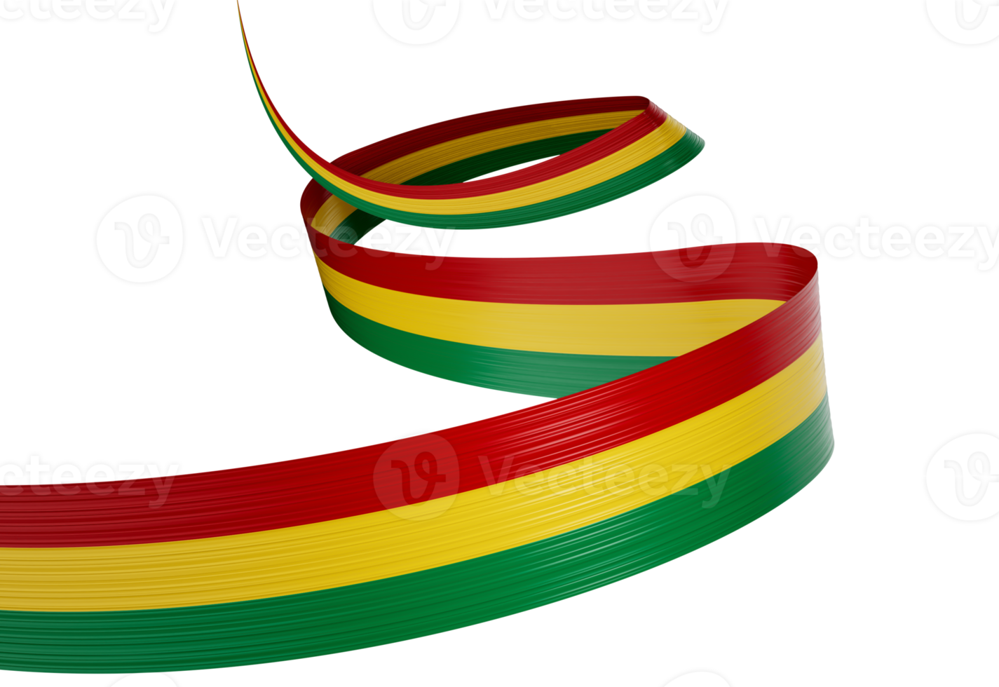3d Flag Of Guinea 3d Shiny Waving Guinea Ribbon Flag 3d Illustration png