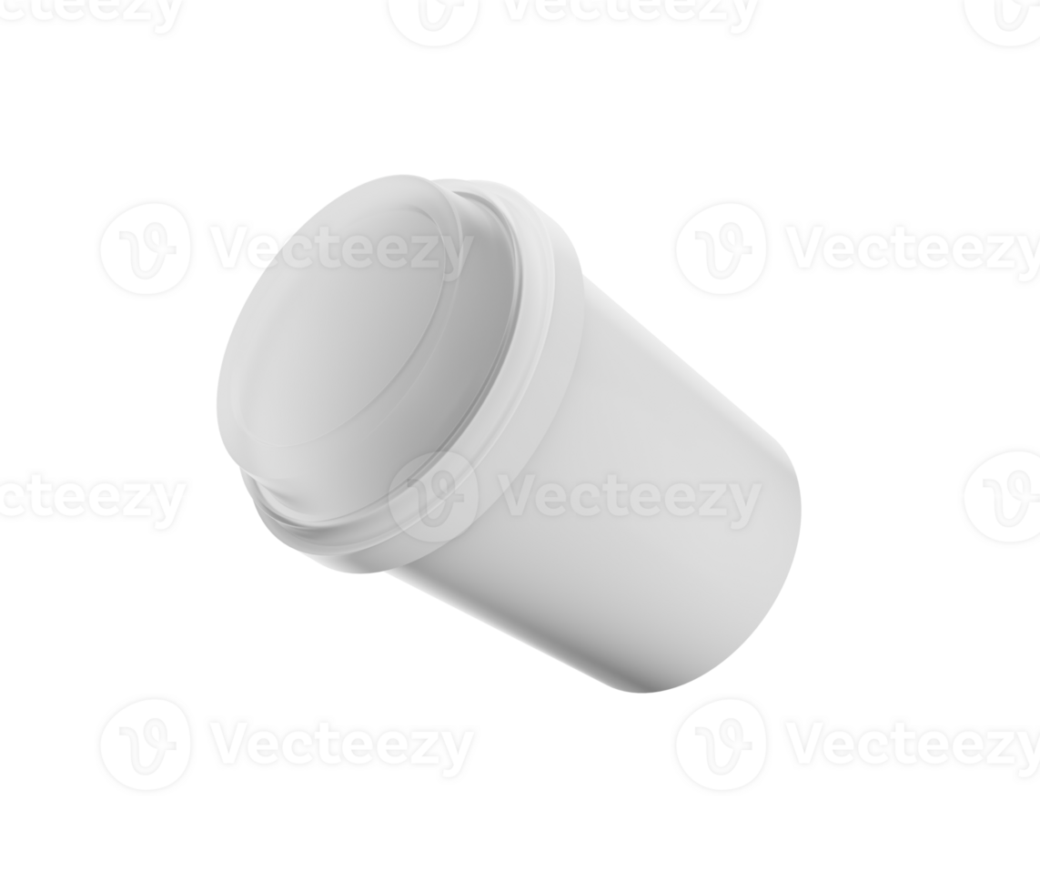 3d Empty White Cylindrical Plastic Jar Or Container Falling 3d illustration png
