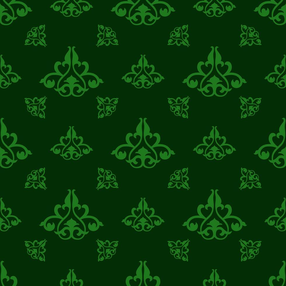 Seamless green pattern patterns on a green background vector