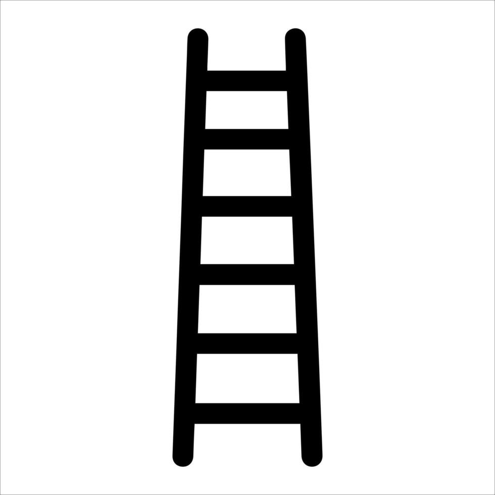 A black ladder icon on a white background vector