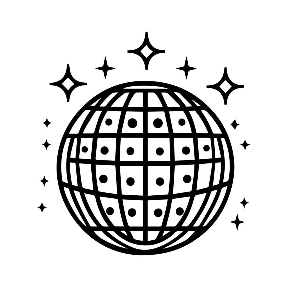 Disco ball illustration vector