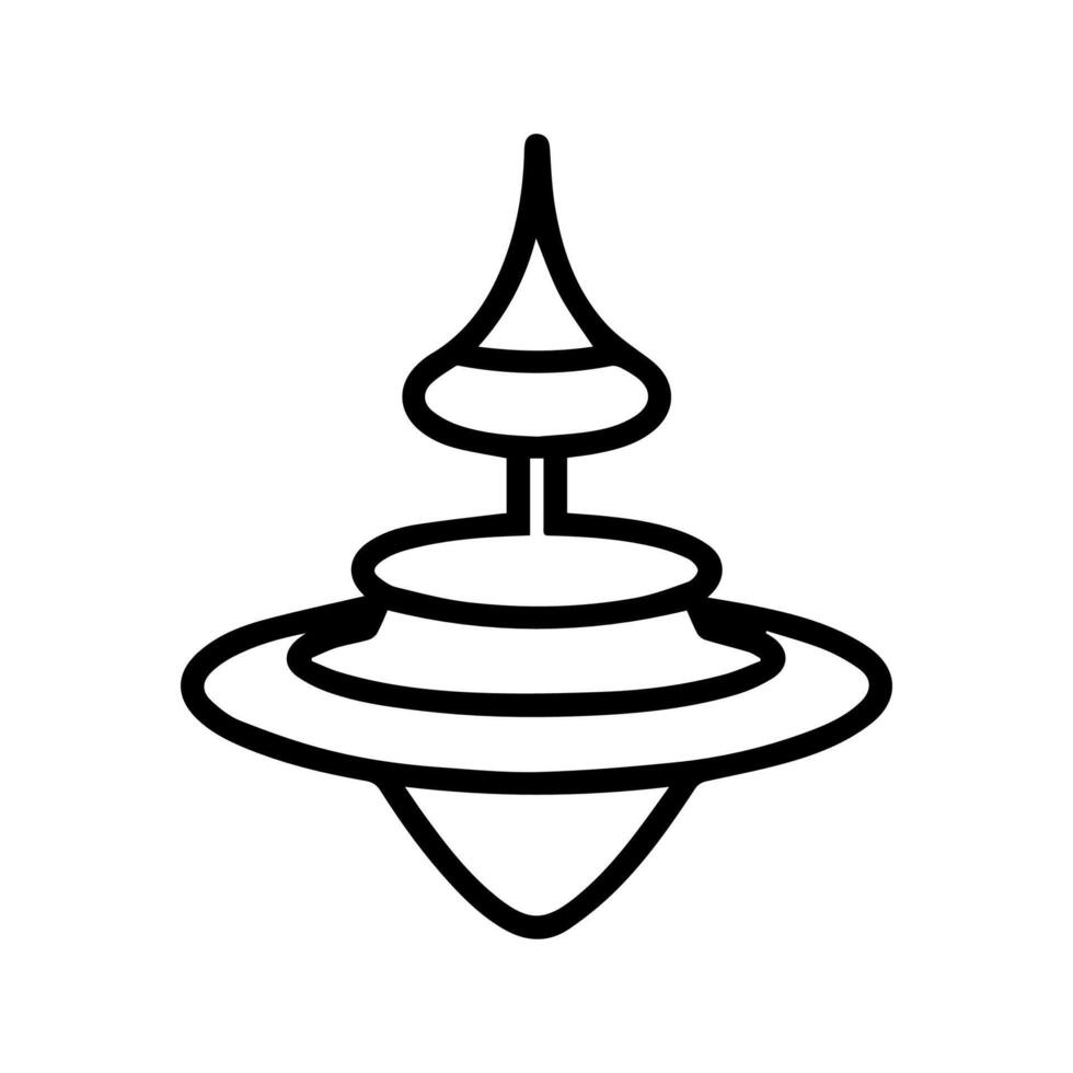 A black and white drawing of a flying saucer vector