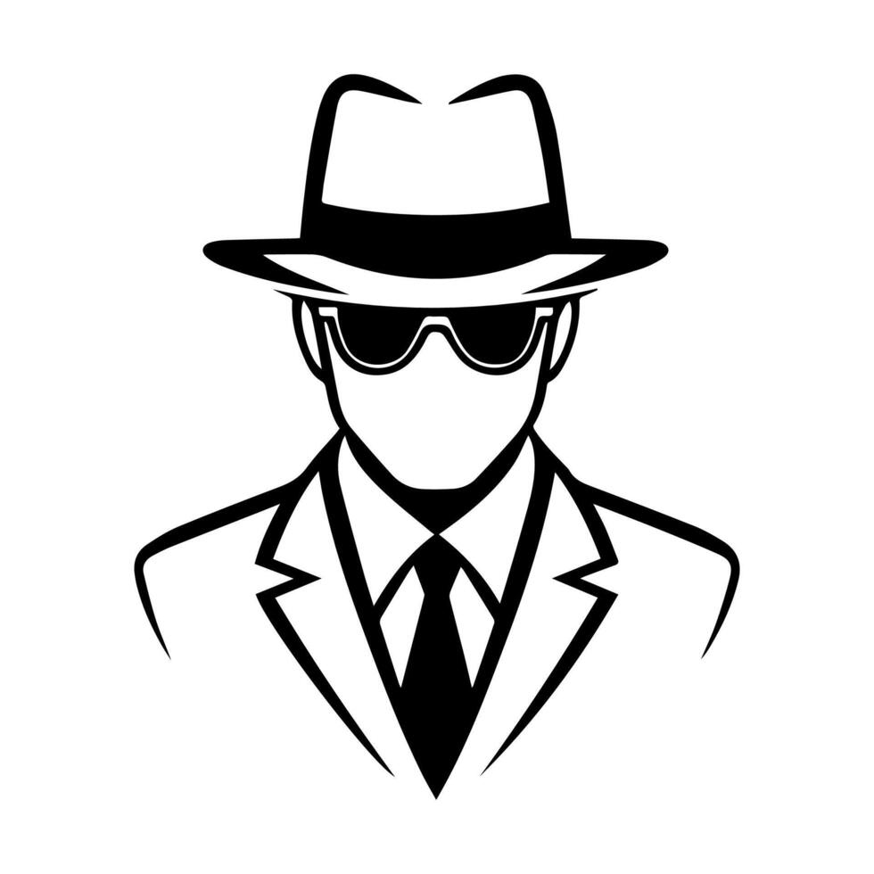 A man in a hat and sunglasses vector