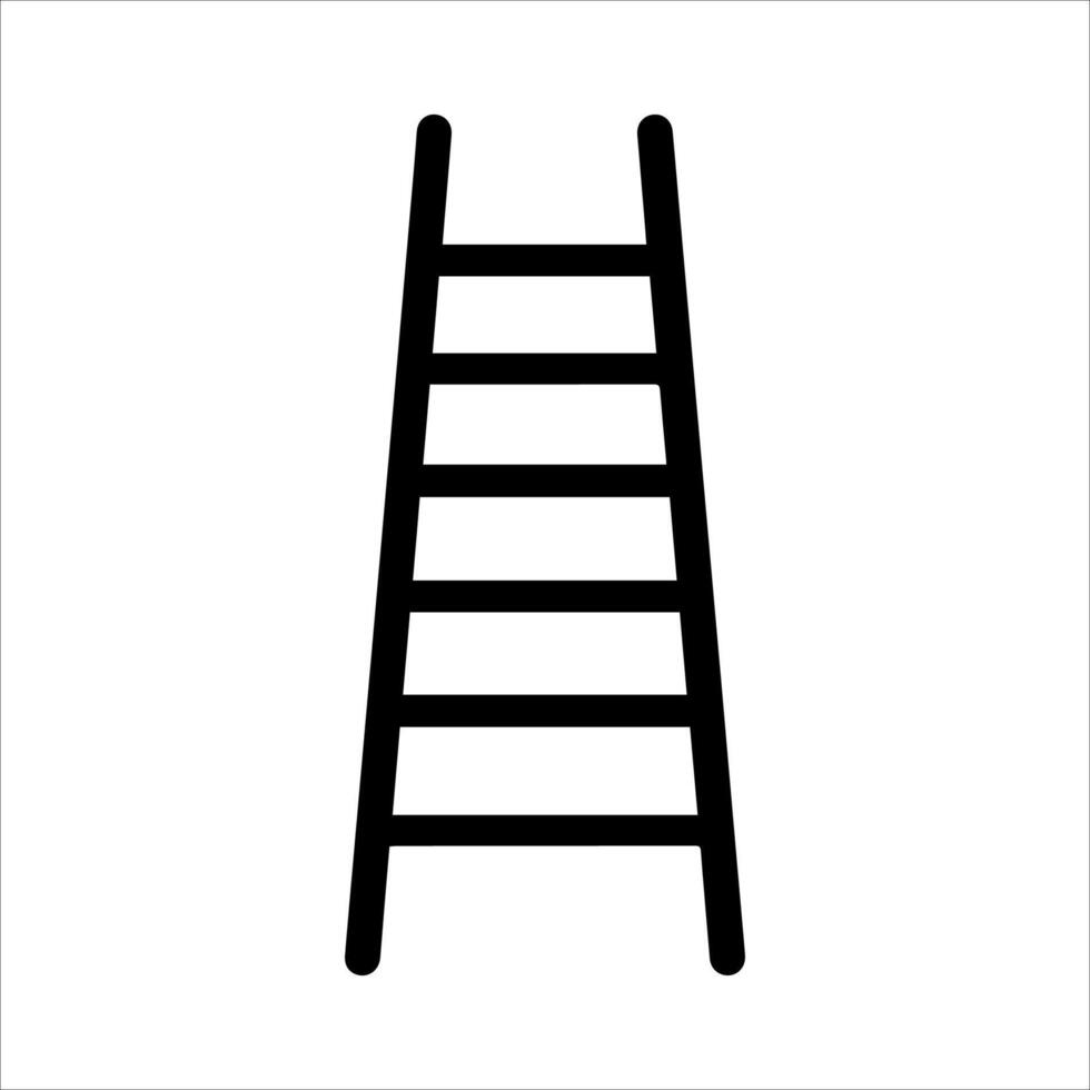 A black ladder icon on a white background vector