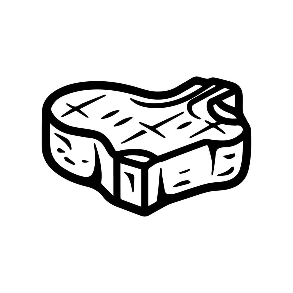 Steak icon in line style on white background vector