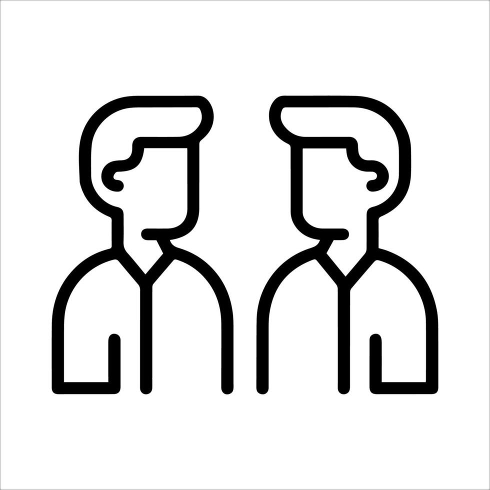 Two people are standing next to each other in a line vector