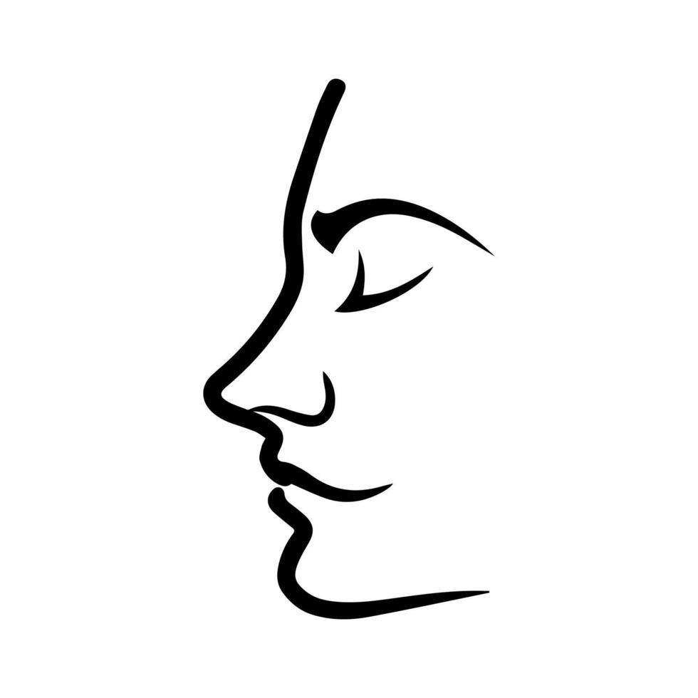 A woman's face with closed eyes and closed eyes vector