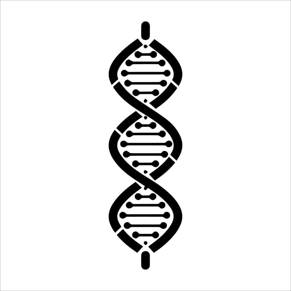 Dna icon isolated on white background vector