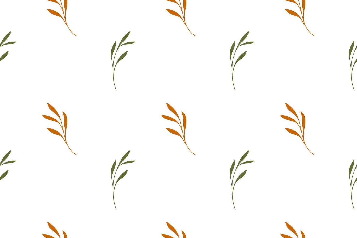 autumn green yellow red seamless pattern of different leaves, linden, birch, bright foliage botanical fall illustration, floral design, September, October background vector