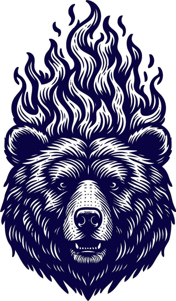 Burning Ember Bear vector