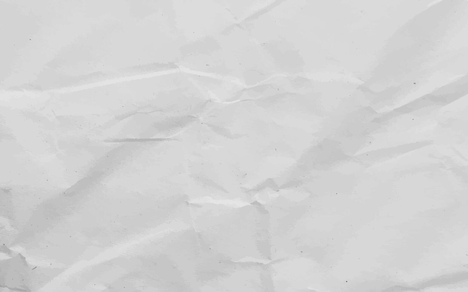 White crumpled craft paper texture as background. Light grey paper texture, Old vintage page or grunge vignette of old newspaper. Pattern rough art creased grunge letter with copy space for text. vector