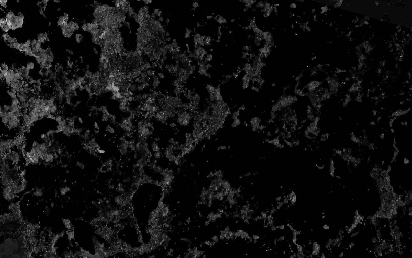 Abstract elegant dark black background illustration with vintage distressed grunge texture and white charcoal color paint. Dark grey textured concrete wall splash particle white fire effect. vector