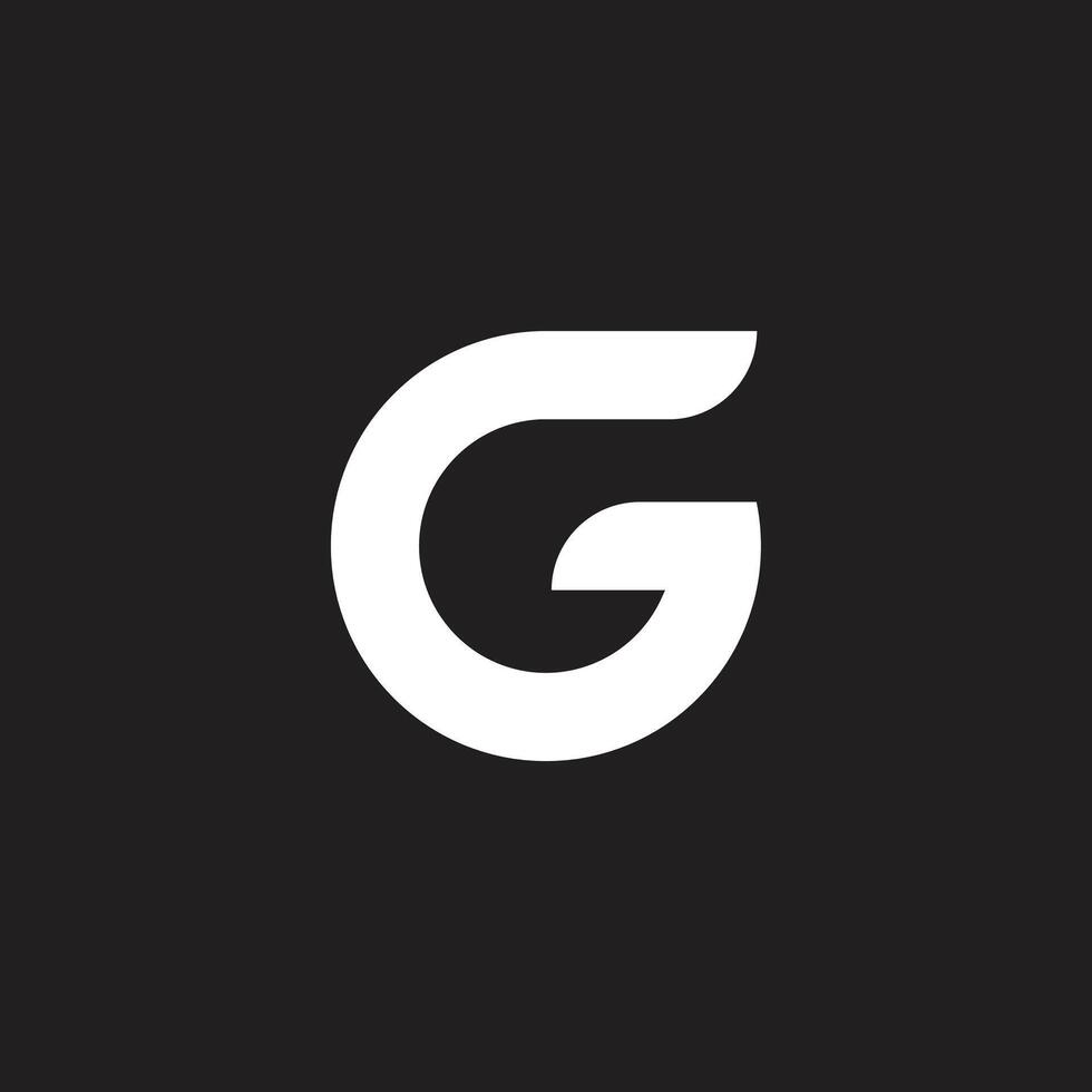 G letter logo, G monogram logo premium logo white logo vector