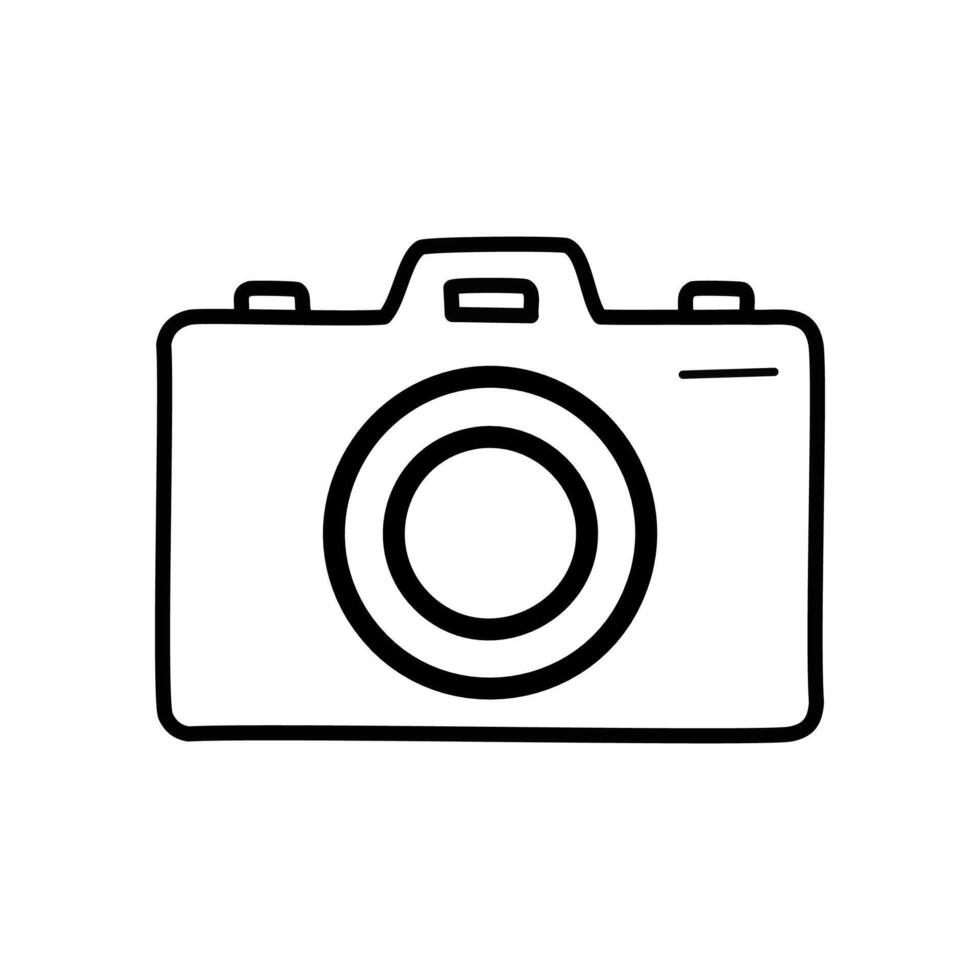 Camera outline icon illustration. vector