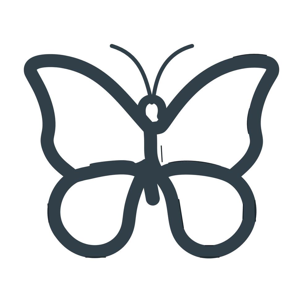 Butterfly icon isolated on white background for your web and mobile app design, Butterfly logo concept vector