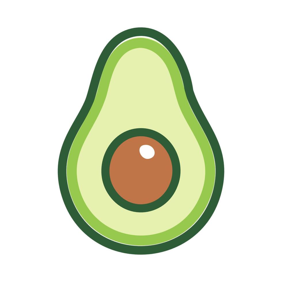 Avocado flat icon isolated on white background for your web and mobile app design vector