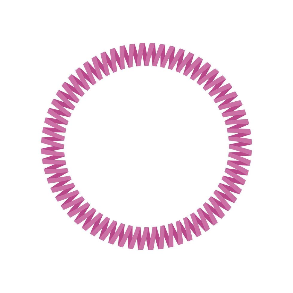 2 color circular paper frame illustration vector