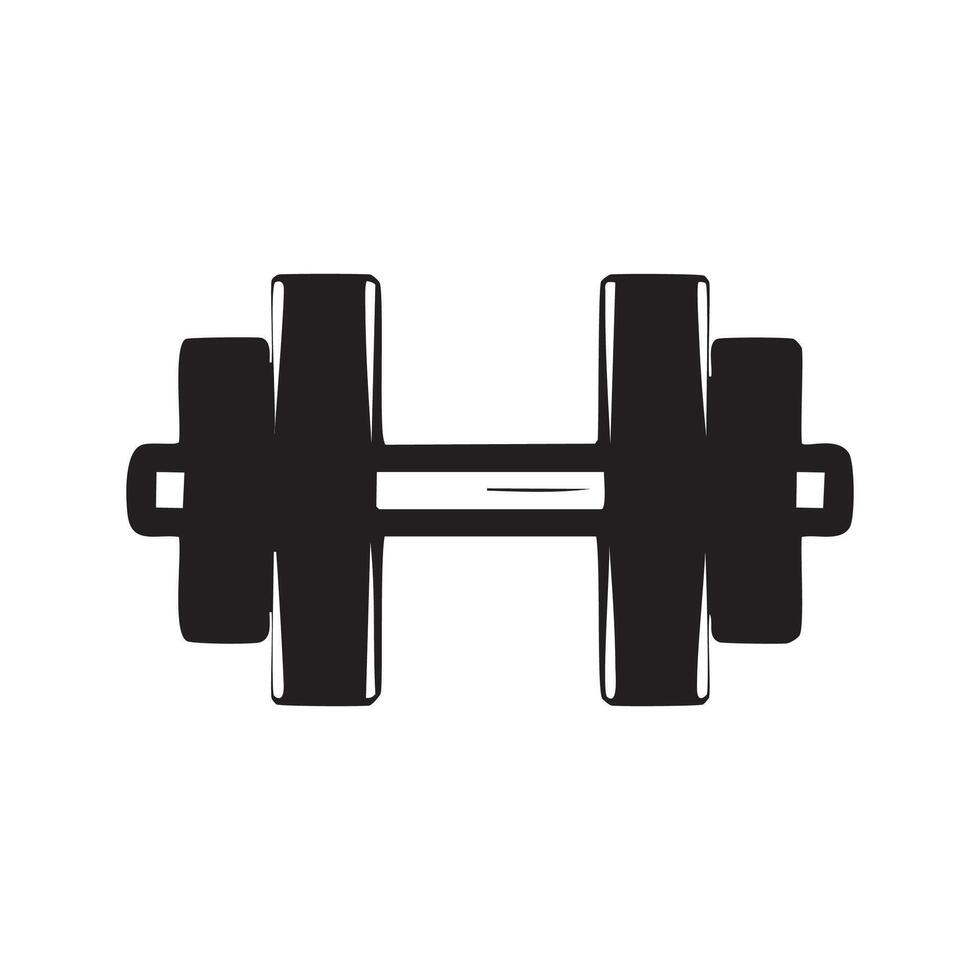 Dumbbell icon illustration. Isolated on white background. vector