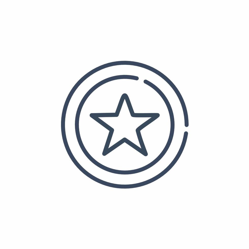 Star line icon concept. Star linear illustration, sign, symbol. vector