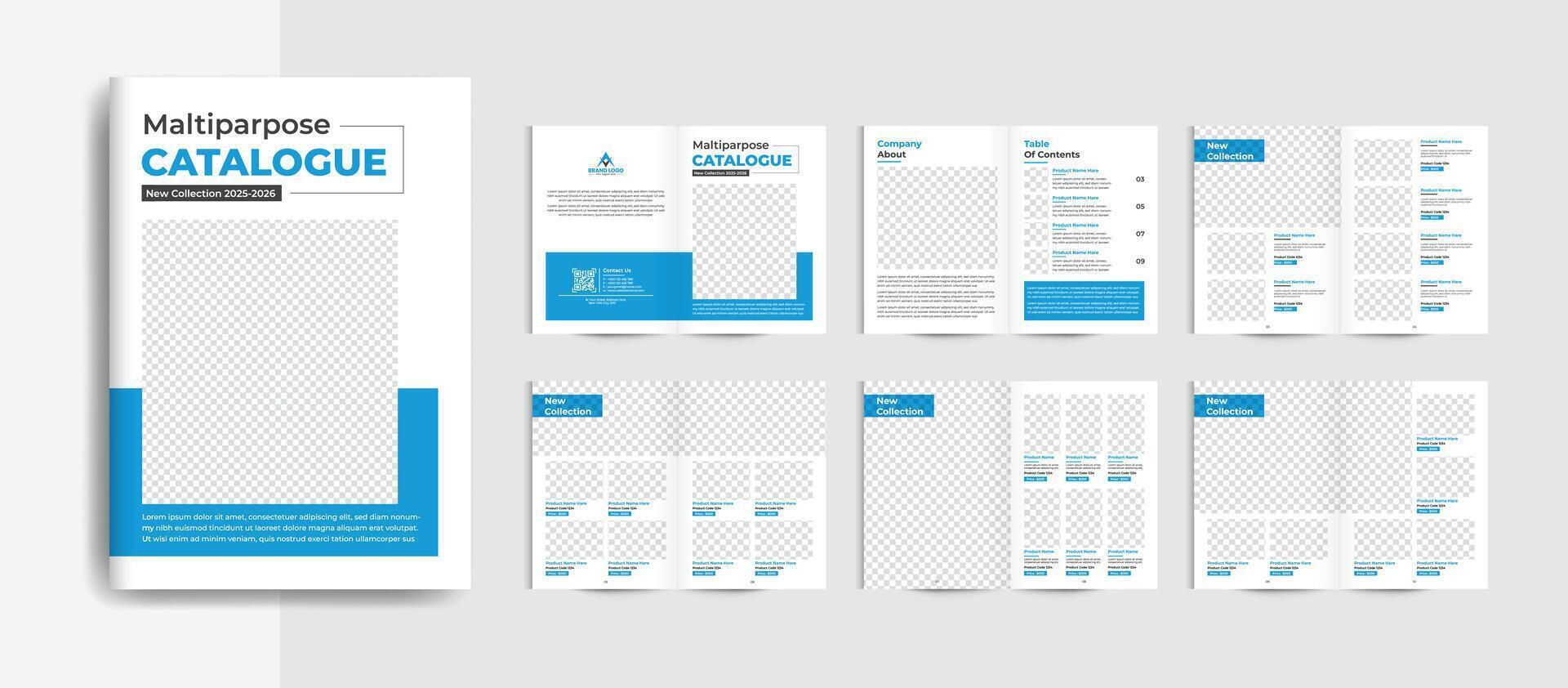 Furniture product catalog brochure design vector