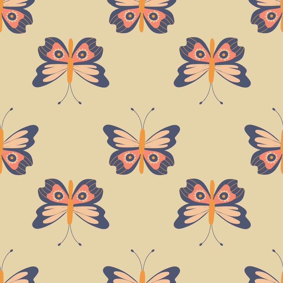 Seamless pattern with butterflies. Design for fabric, textiles, wallpaper, packaging. vector