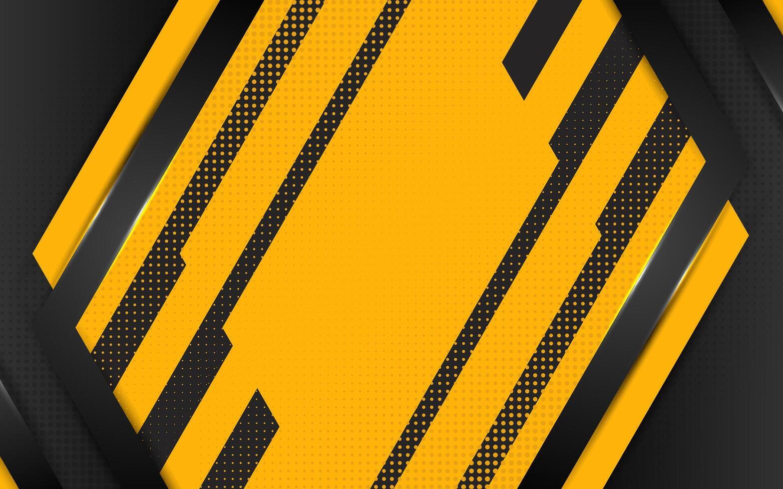 abstract black and yellow background with a geometric design vector