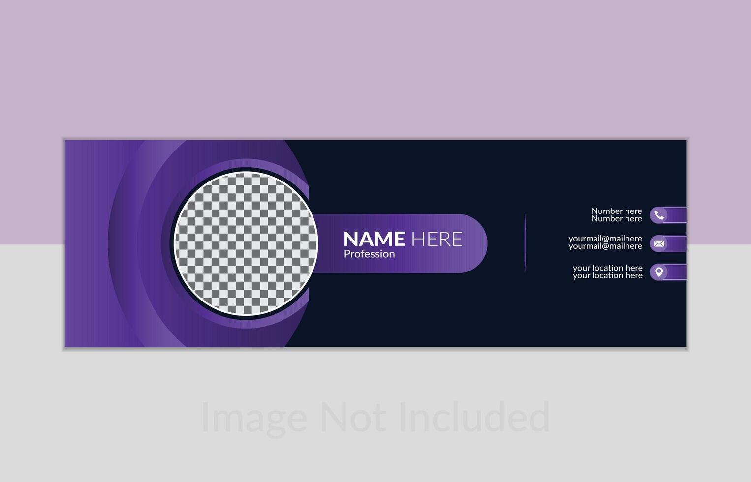 Unique Email signature Design by ellipse vector