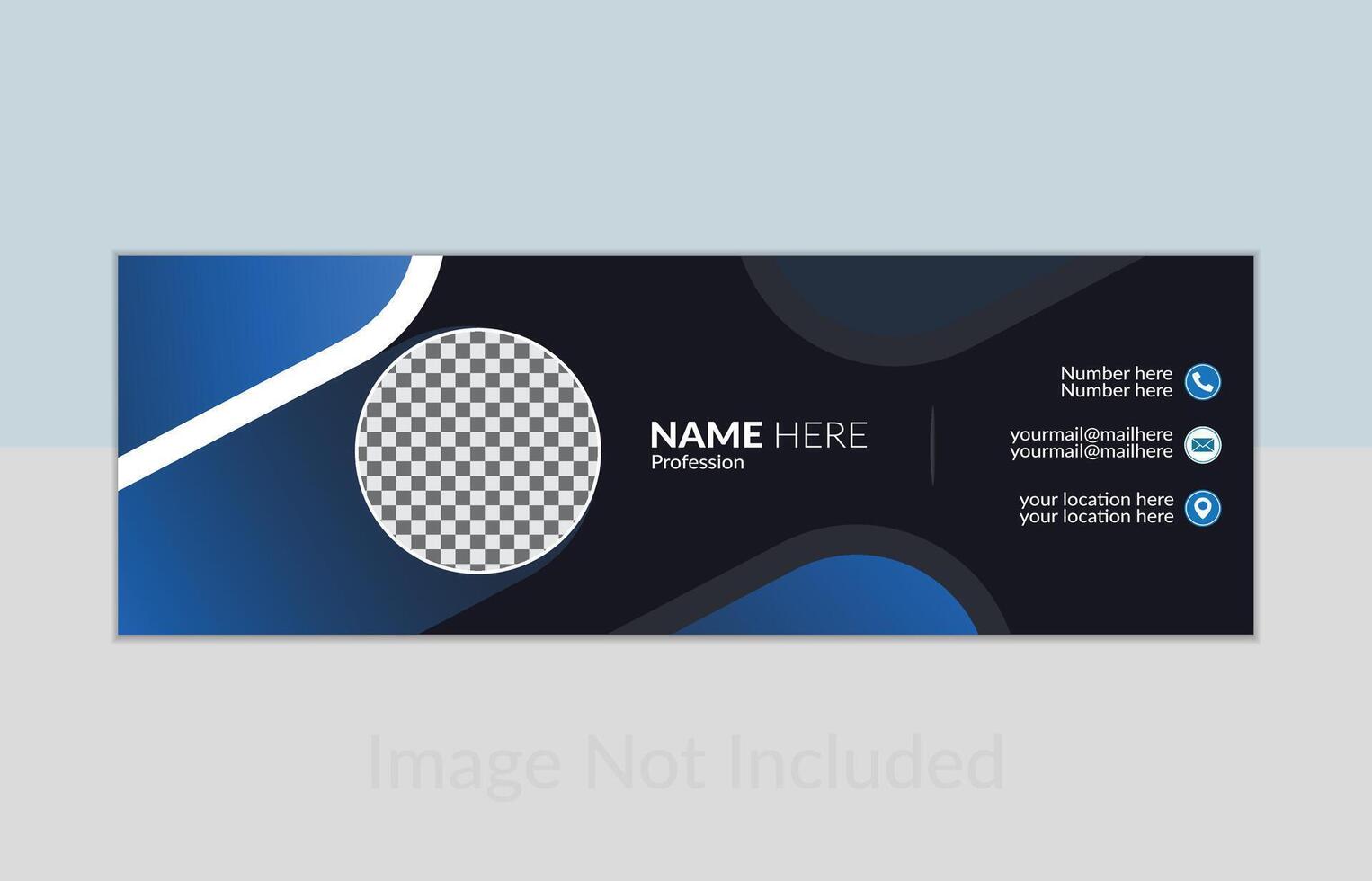 Unique Email signature Design by ellipse vector