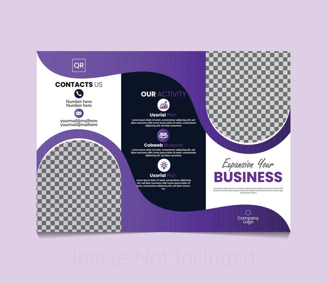 Unique business Tri-fold design vector