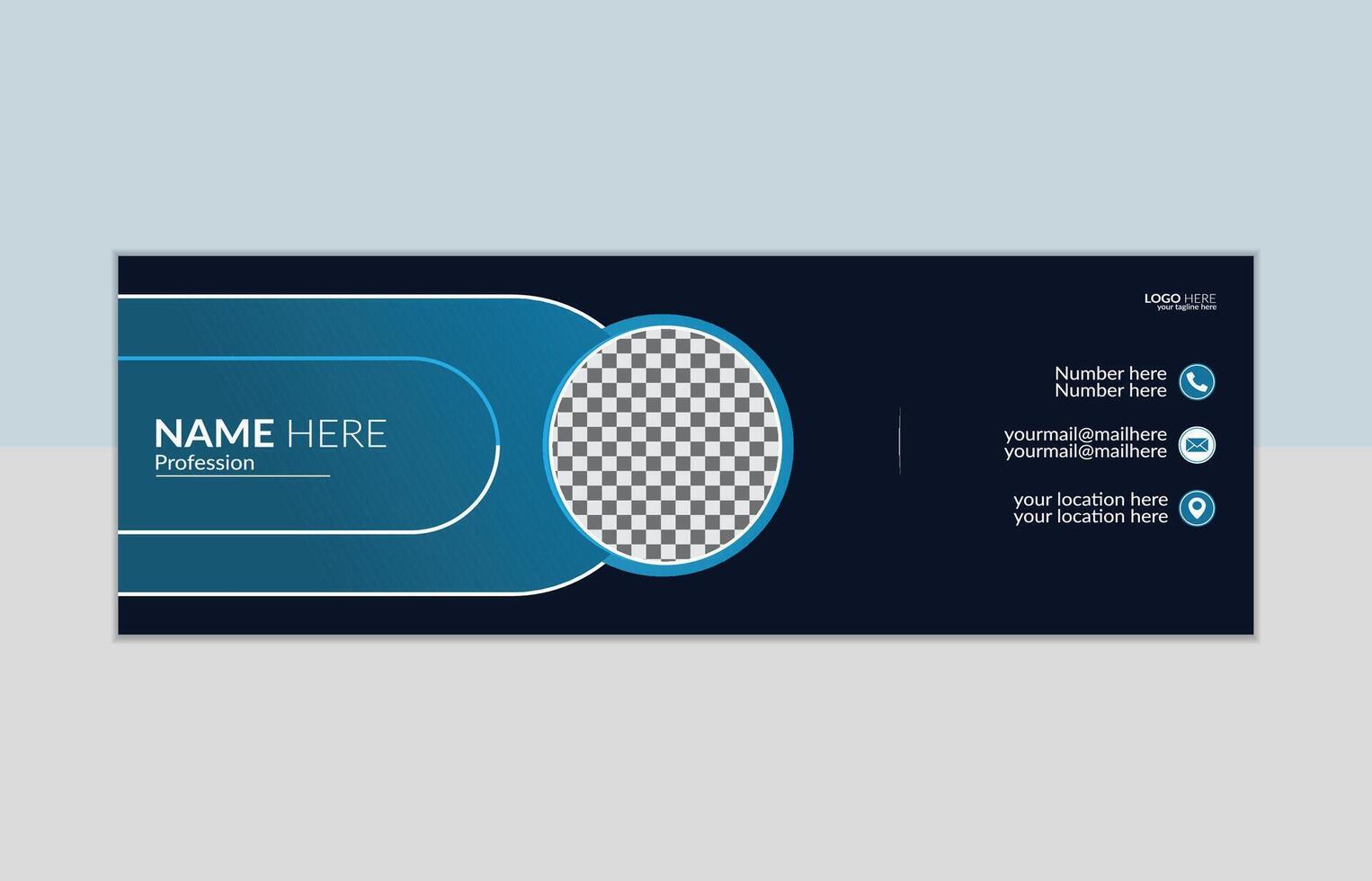 Unique Email signature Design by ellipse vector