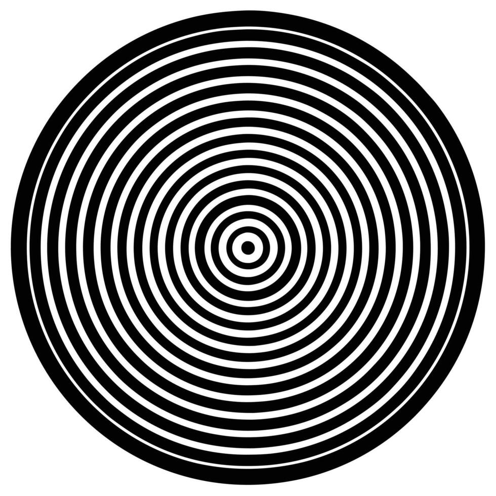 Concentric Circles with Modern Font - Depth Effect Illustration vector