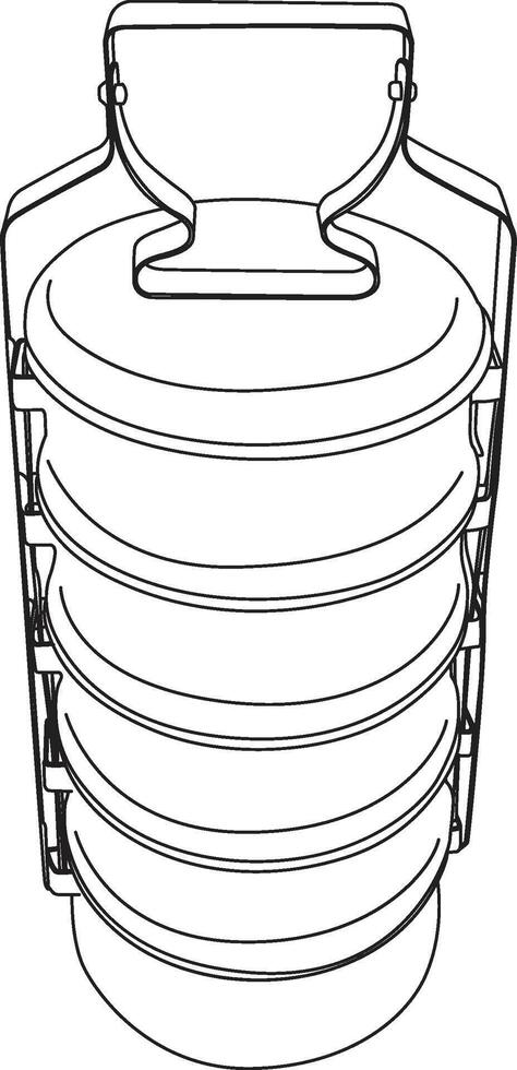 lunchbox outline drawing vector