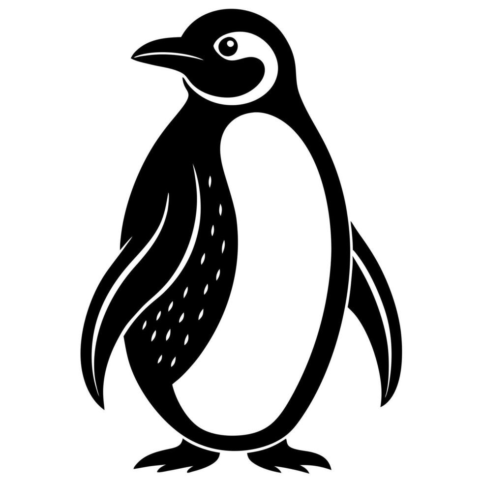 penguin on a white background free file vector