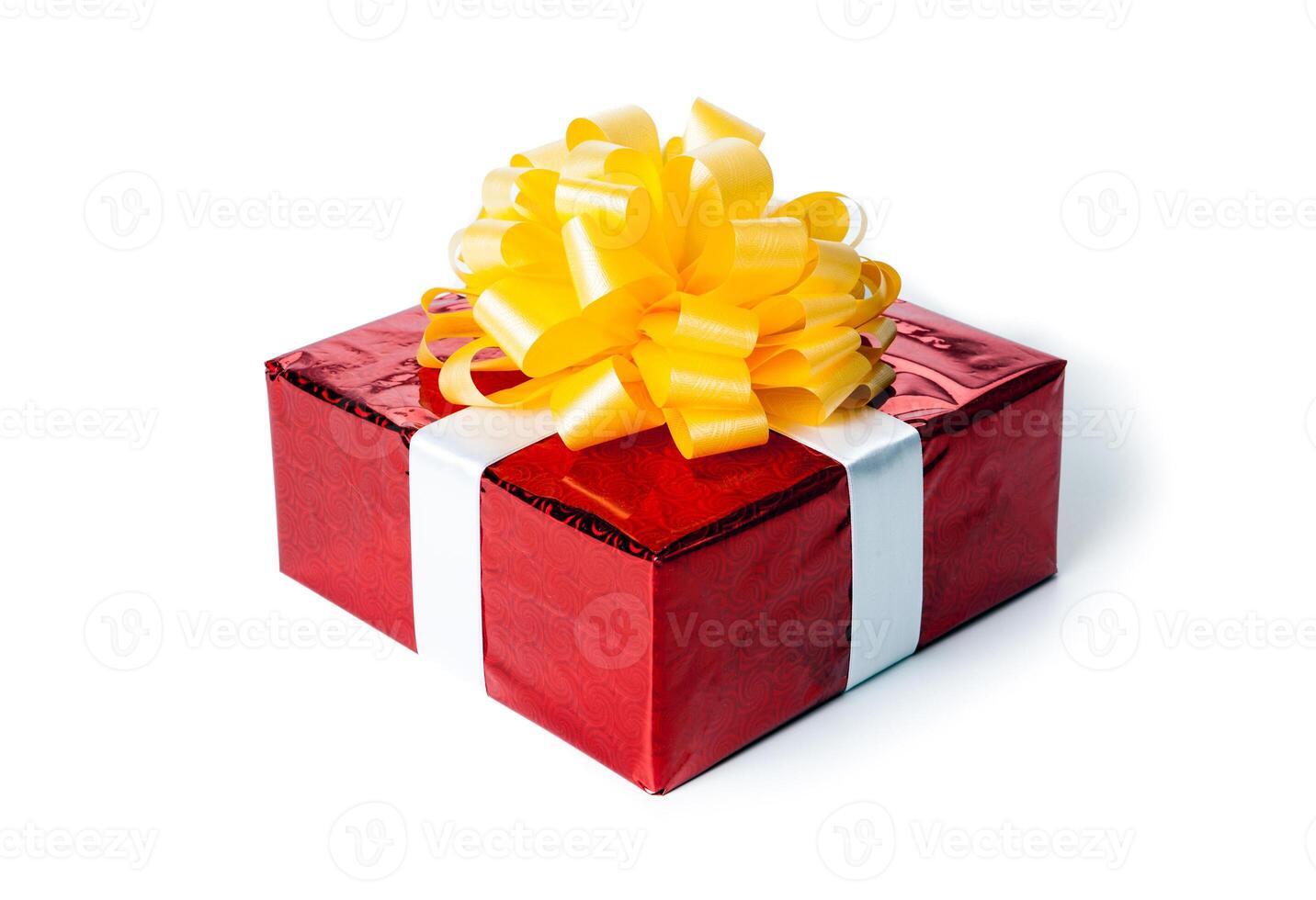 one large red gift box photo