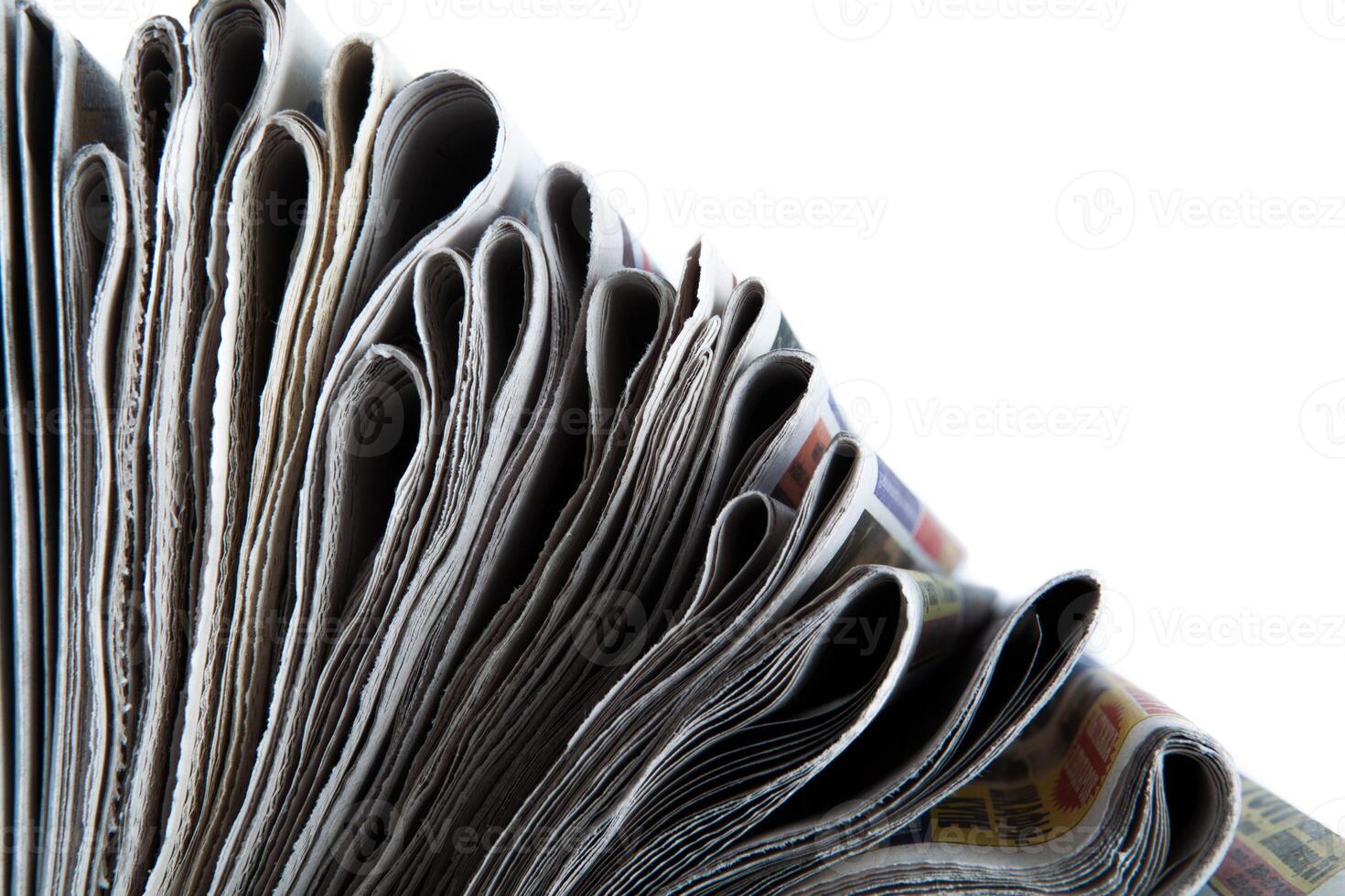 stack of newspapers close-up photo