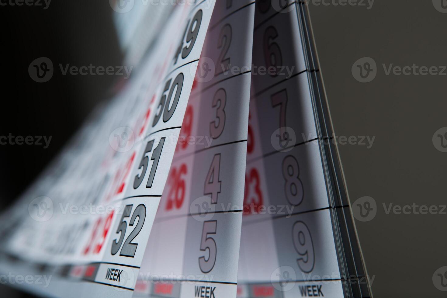 wall calendar calendar with the number of days photo