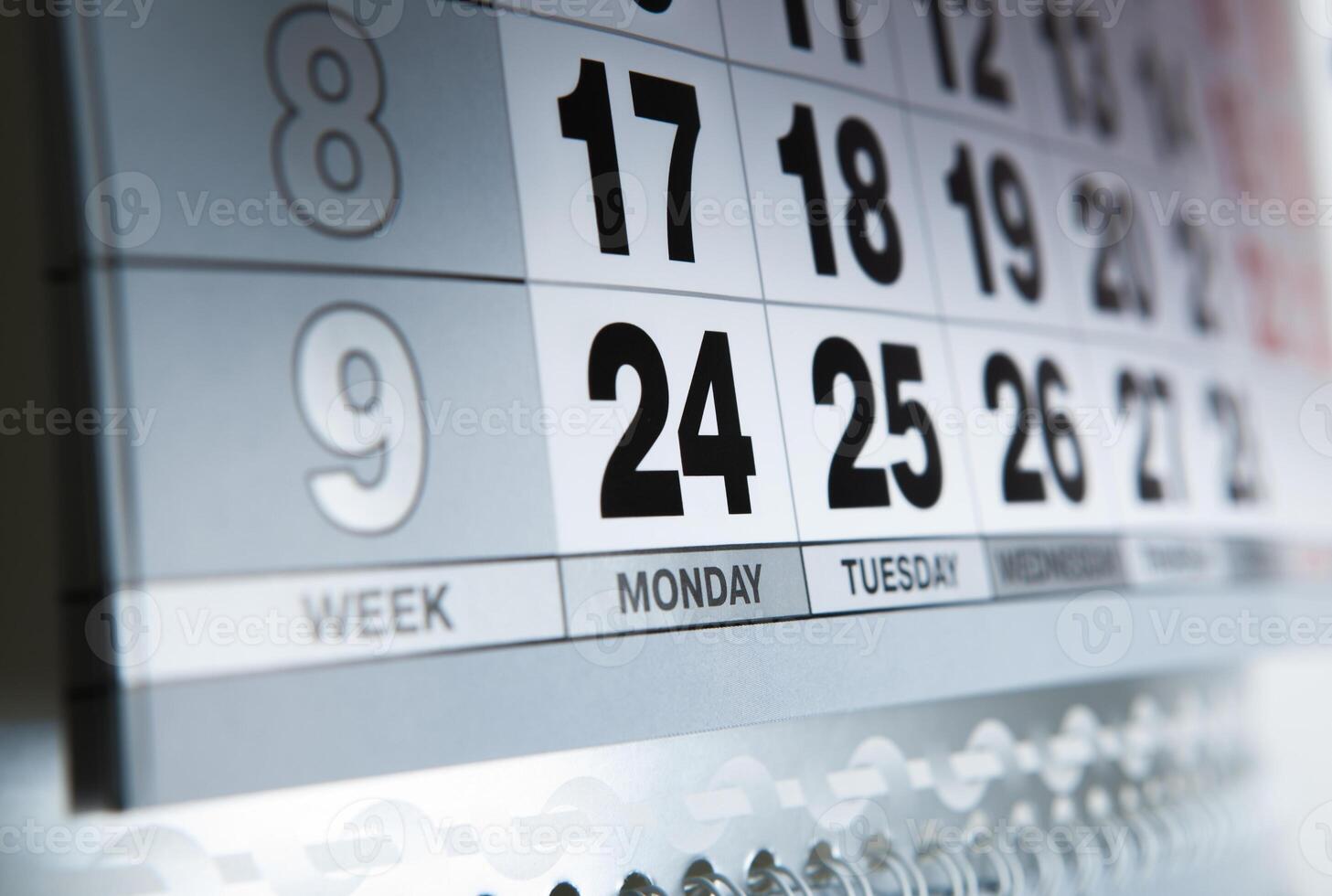 wall calendar calendar with the number of days photo