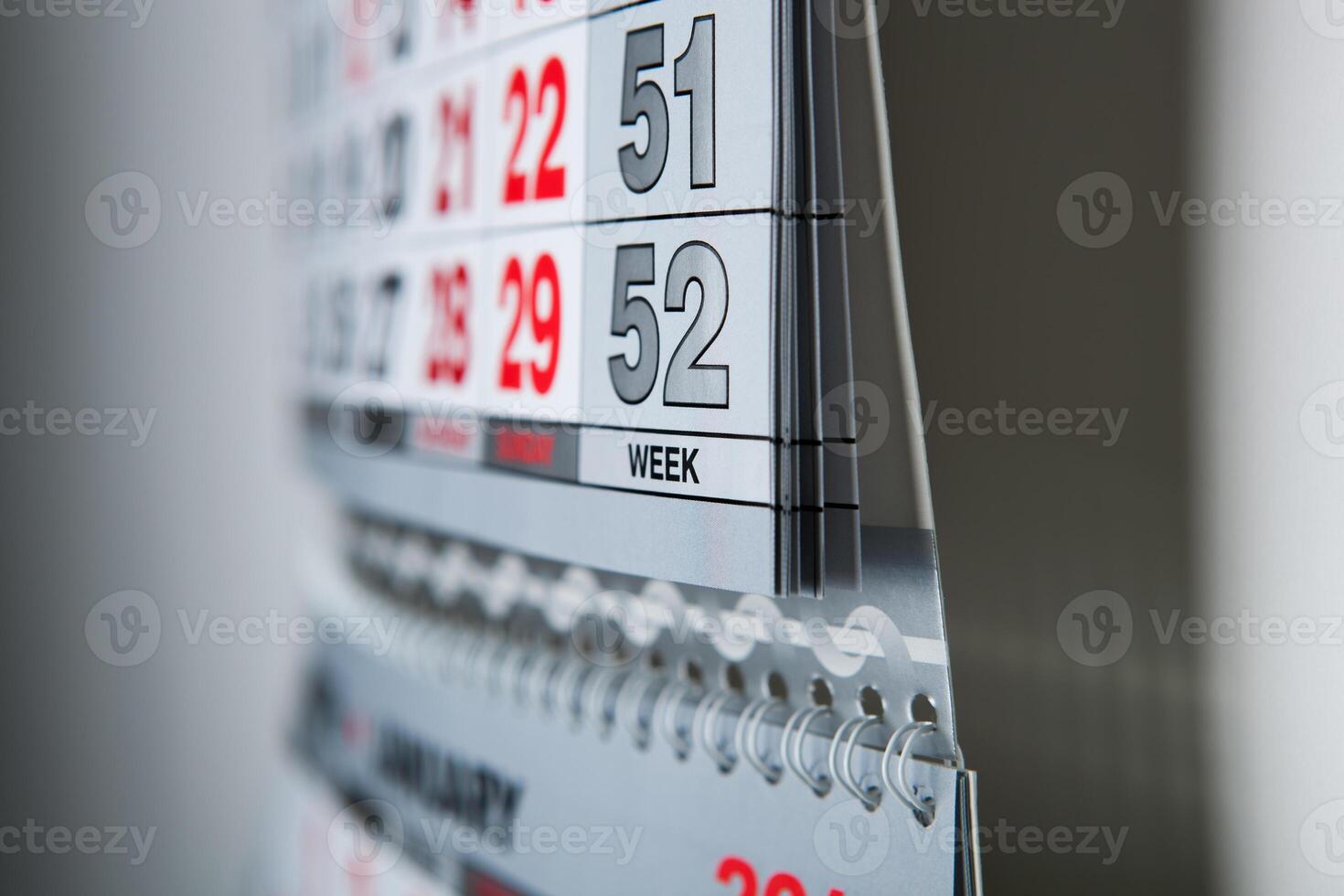 wall calendar calendar with the number of days photo