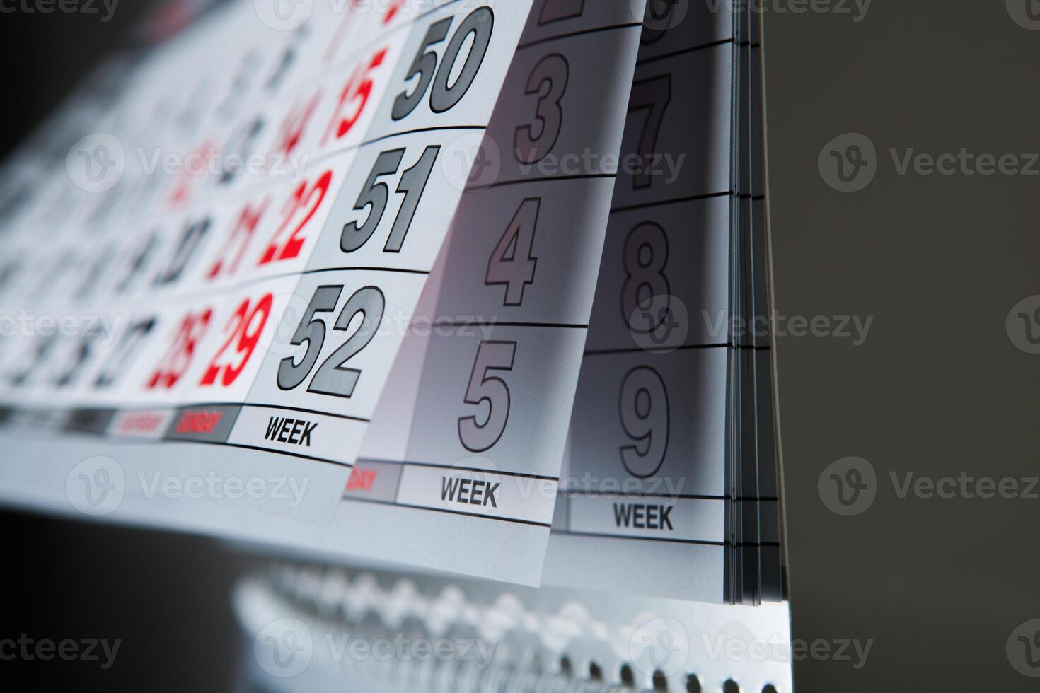 wall calendar calendar with the number of days photo